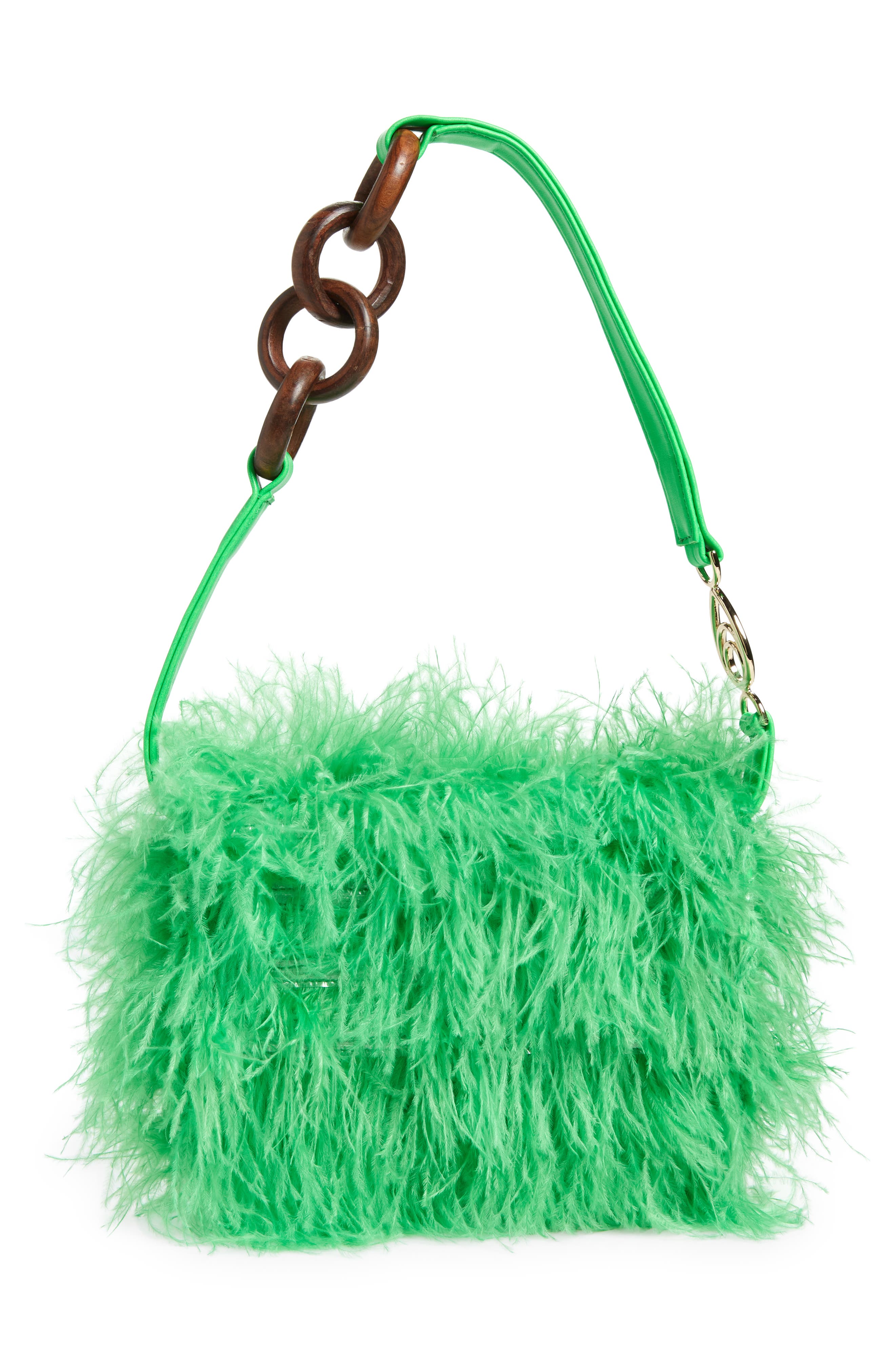 Brother Vellies Lijadu Feather Shoulder Bag, Alternate, color, 