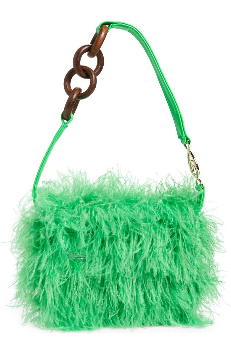 Brother Vellies Lijadu Feather Shoulder Bag, Alternate, color,