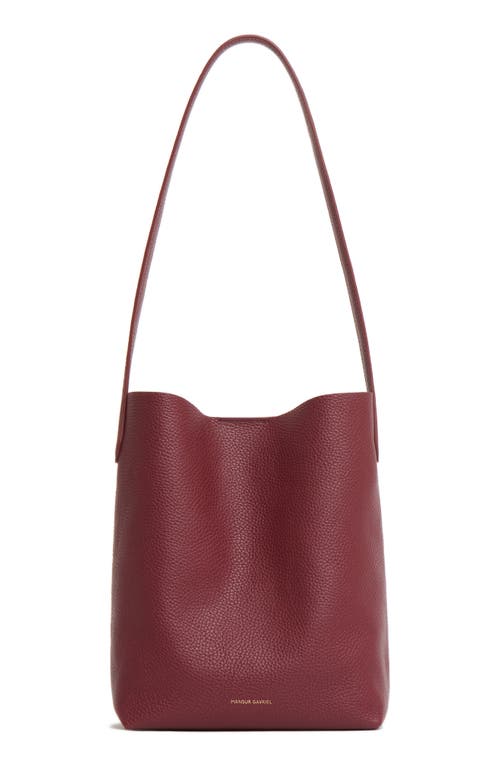 Mansur Gavriel Small Everyday Cabas Leather Tote In Burgundy