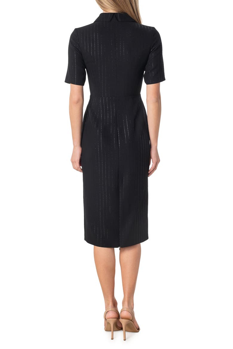 Gloria Front Zip Sheath Dress, Alternate, color, BLACK MULTI