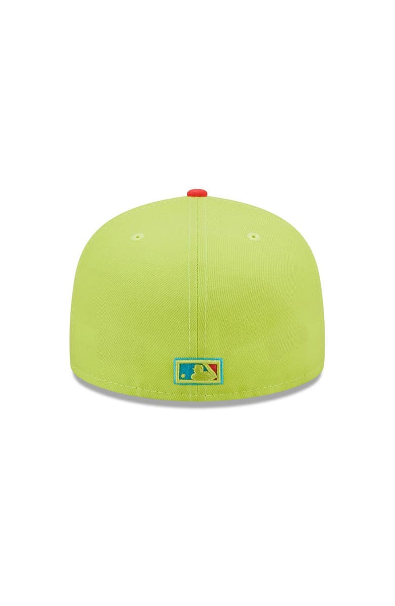 New Era Men's New Era Green/Red Oakland Athletics 50th Anniversary Cyber Highlighter 59FIFTY Fitted Hat, Alternate, color, 