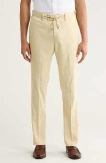 T.R. PREMIUM Slim Fit Solid Linen Blend Trousers