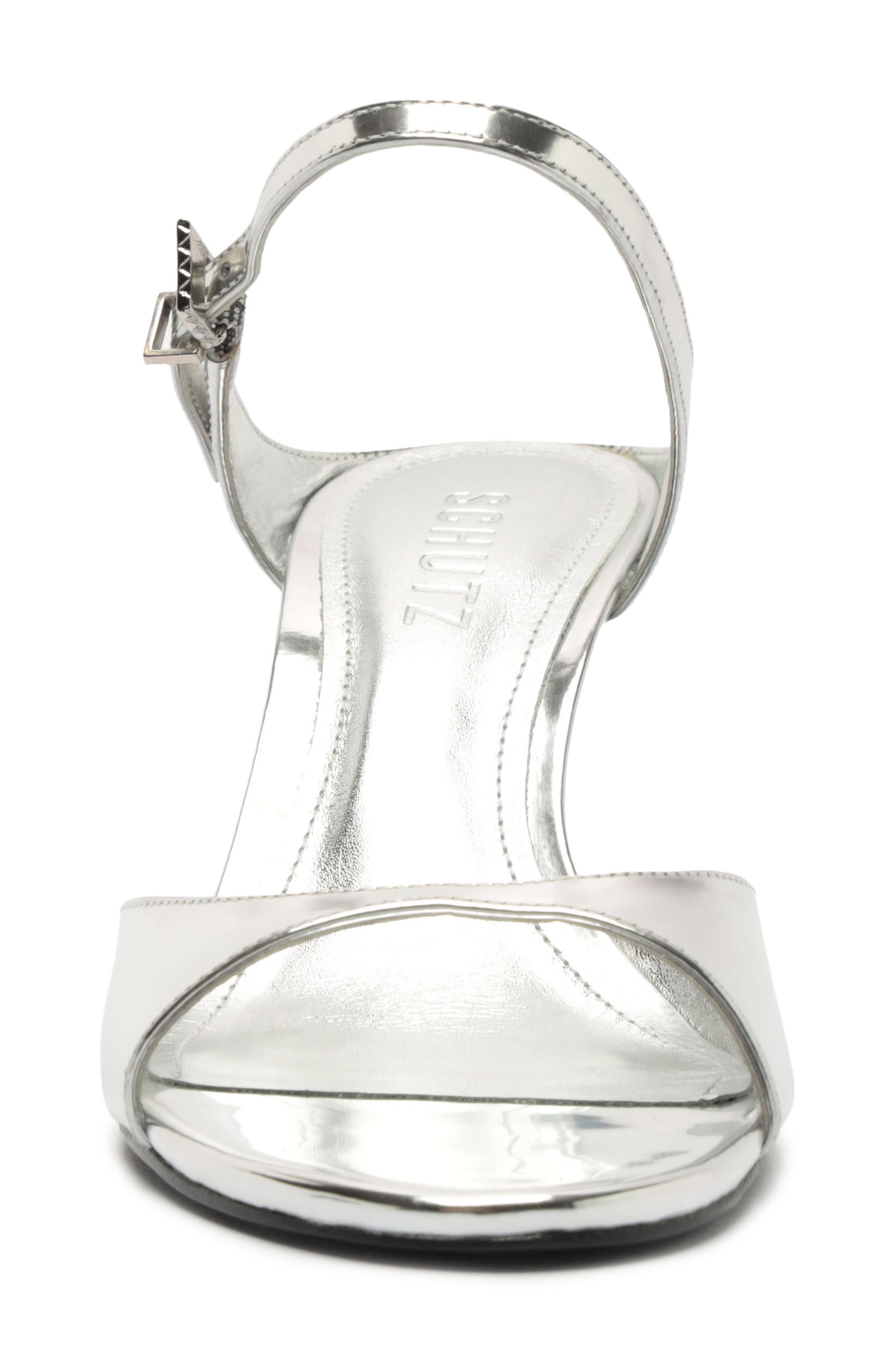 Lyra Mid Ankle Strap Sandal, Alternate, color, SILVER