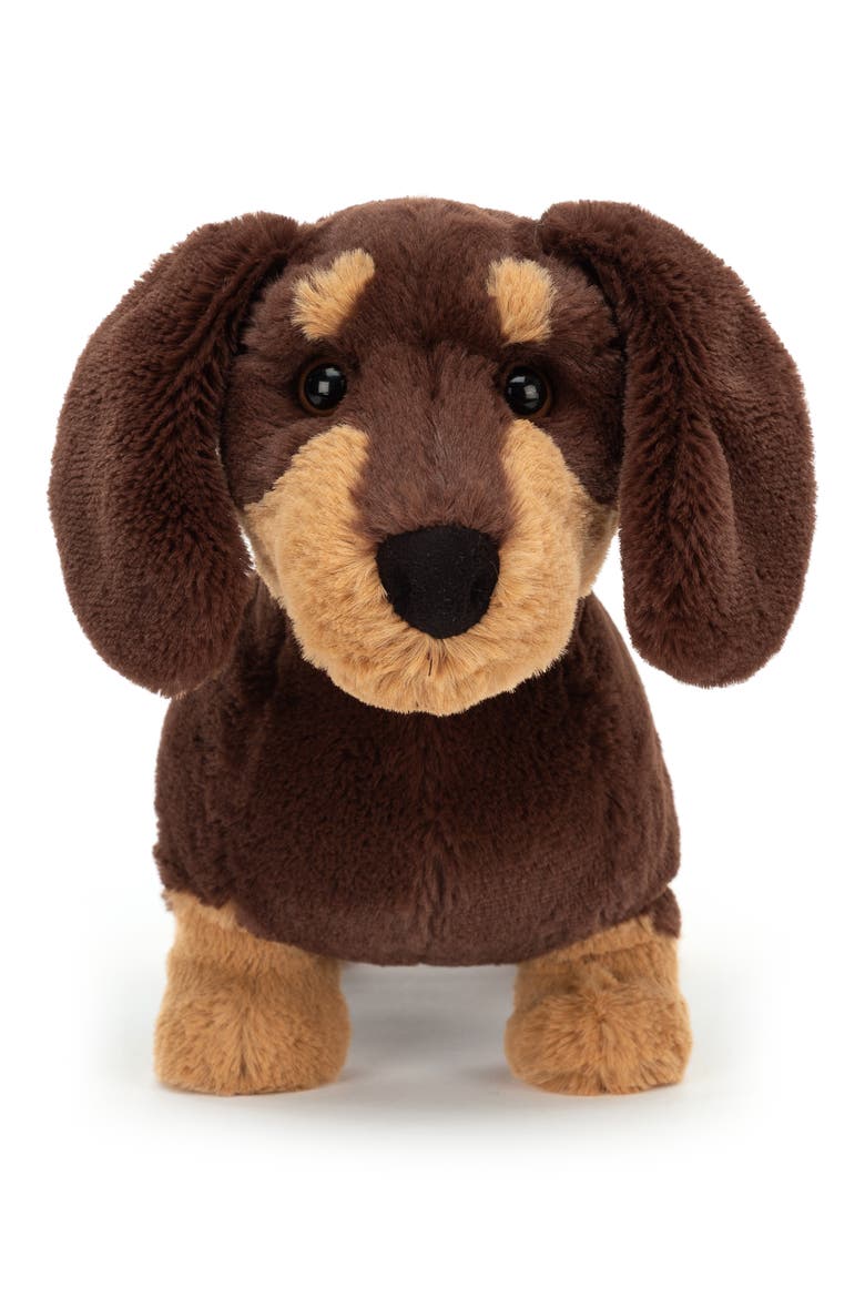 Otto Sausage Dog Plush Toy, Alternate, color, BROWN