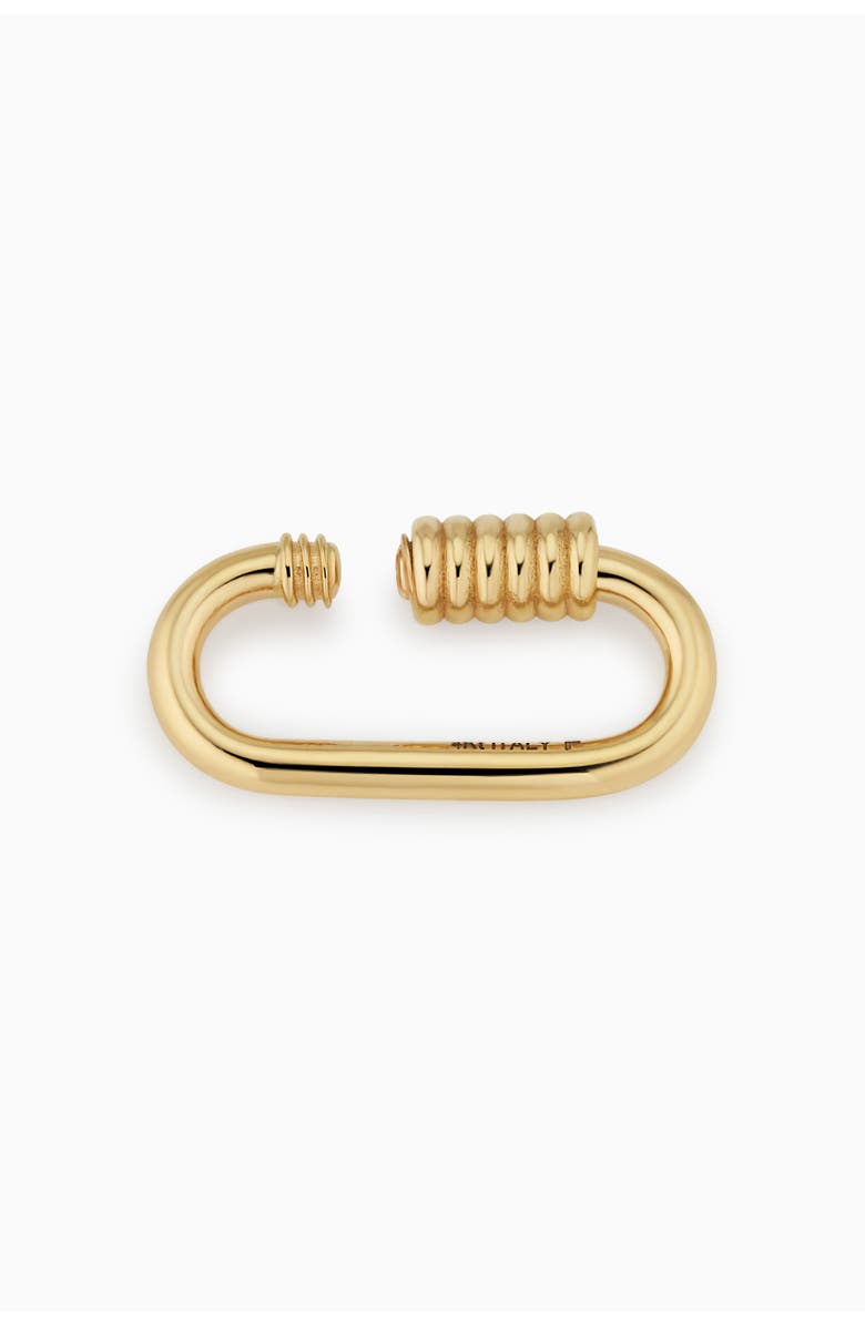 Oradina 14K Gold Connect Me Coil Oval Clasp, Alternate, color, Yellow Gold