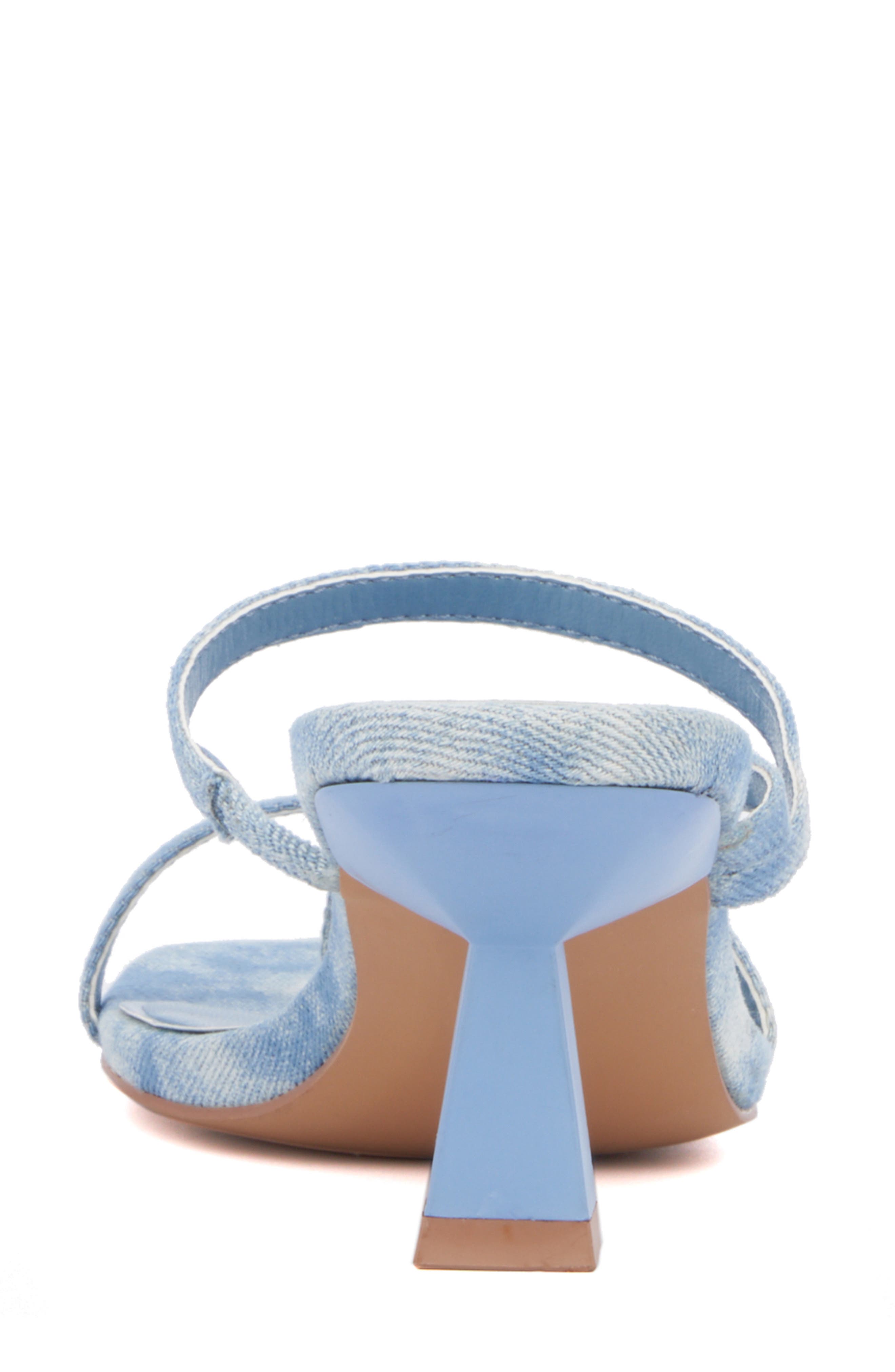 OLIVIA MILLER Angelic Rhinestone Sandal, Alternate, color, Acid-Wash Blue