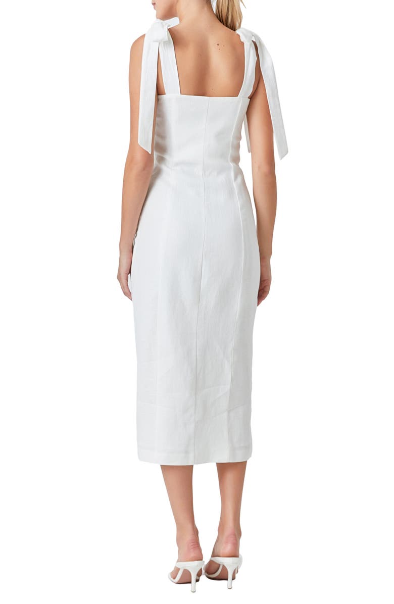 Endless Rose Tie Strap Linen Sundress, Alternate, color, 