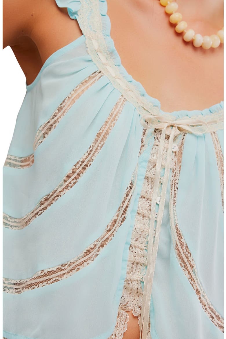 Mable Pleat & Ruffle Tank, Alternate, color, PASTEL BLUE COMBO