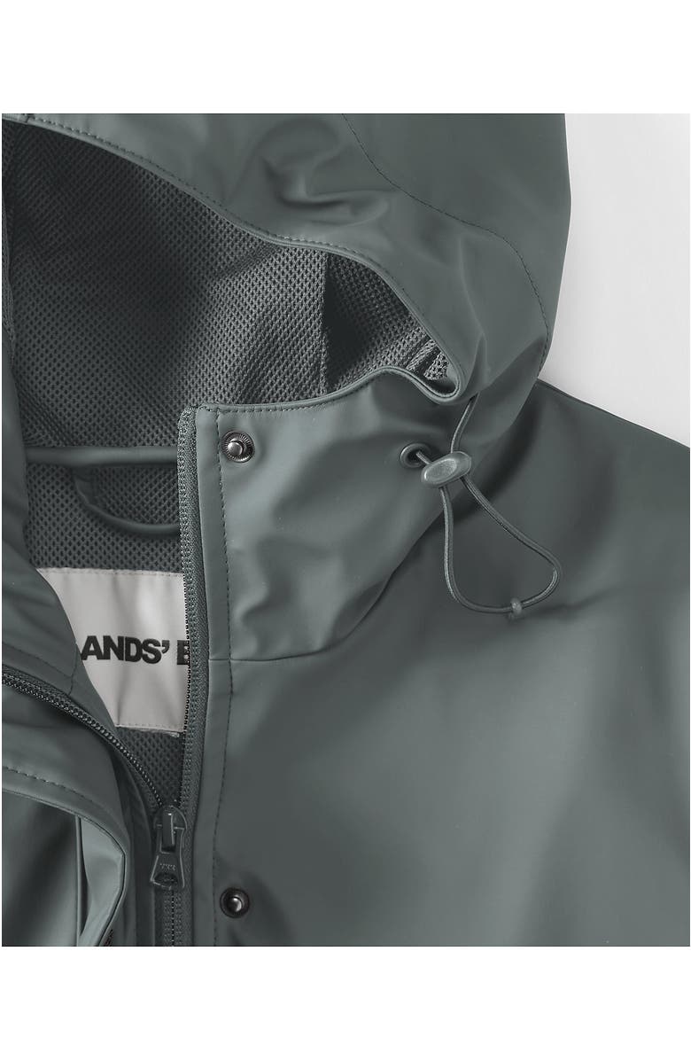 Lands' End Squall Rain Slicker Coat, Alternate, color, Evening Forest