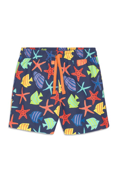 Kids Swim Trunk In Under The Sea (Toddler, Little Kid, Big Kid)