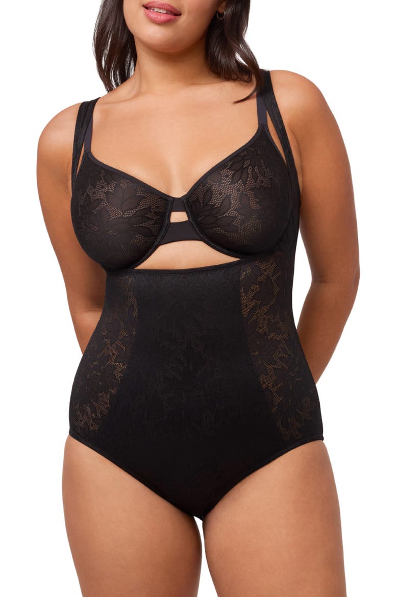 Contour Smoothing Bodysuit, Main, color, BLACK