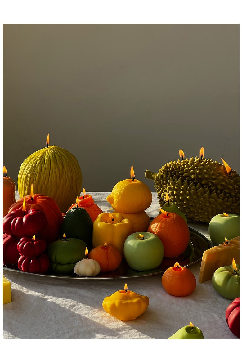 Large Lemon Candle, Alternate, color, LEMON