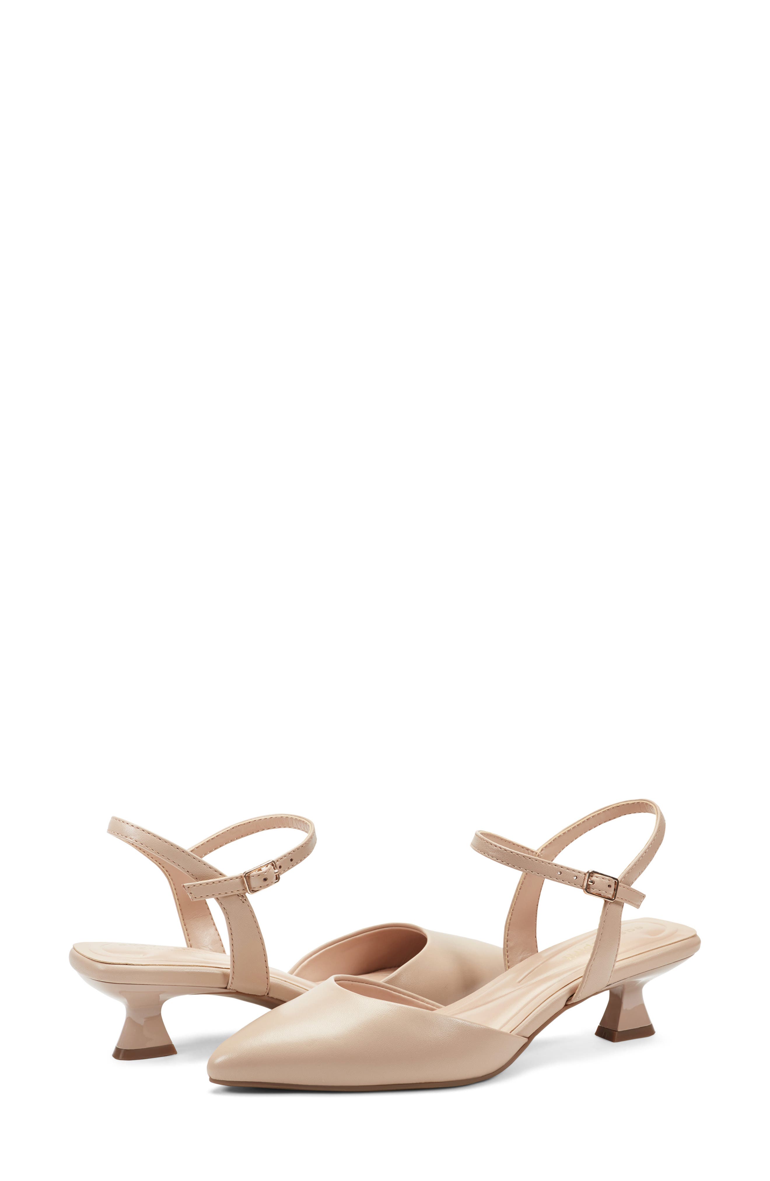 Easy Spirit Halyn Ankle Strap Kitten Heel Pump, Alternate, color, Lna01