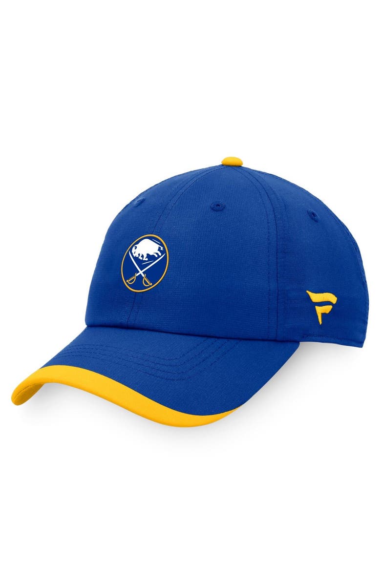 FANATICS Men's Fanatics Branded Royal Buffalo Sabres Authentic Pro Rink Pinnacle Adjustable Hat, Main, color, 