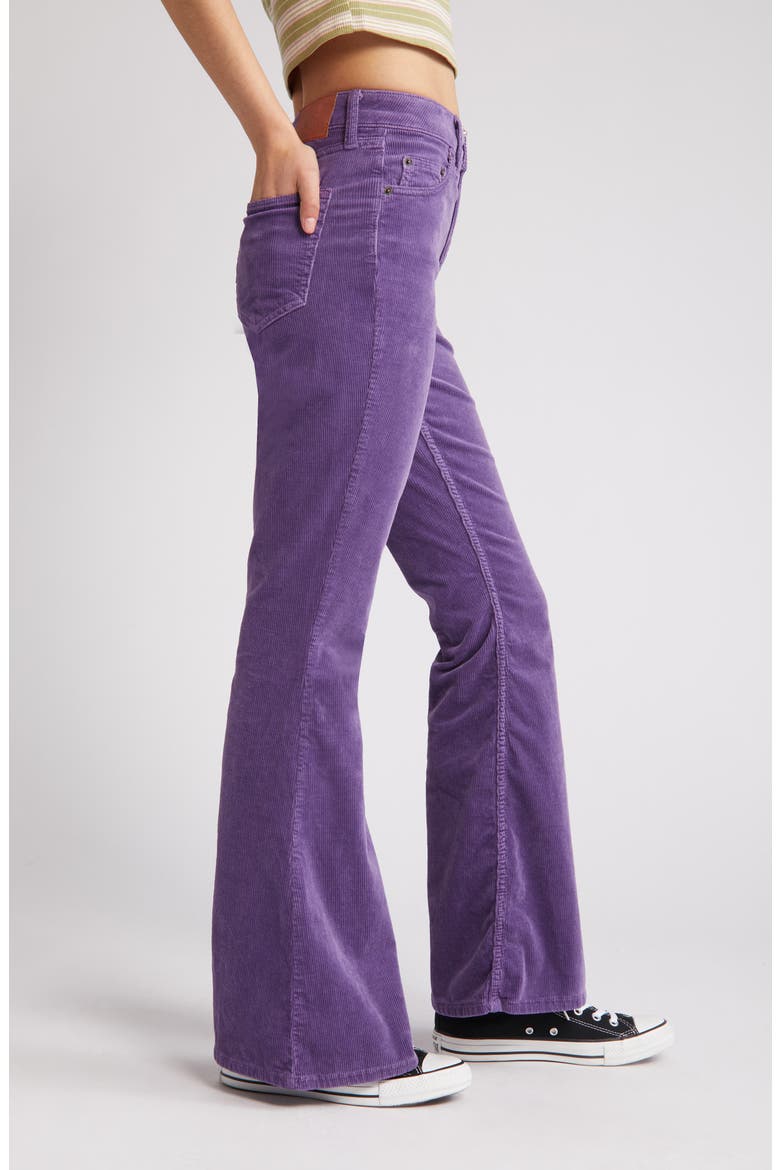 Mid Rise Corduroy Flare Pants, Alternate, color, DARK PURPLE
