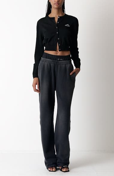 【Alexander Wang】Pre-styled sweatpants with boxer Black Pre-Styled Boxer Brief Sweatpants by alexanderwang.t