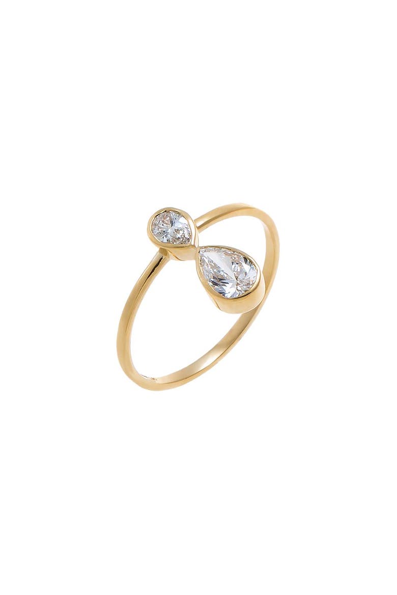 Lab Grown Diamond Double Pear Ring 14K, Main, color, 14K Gold