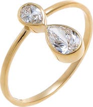 BY ADINA EDEN Lab Grown Diamond Double Pear Ring 14K
