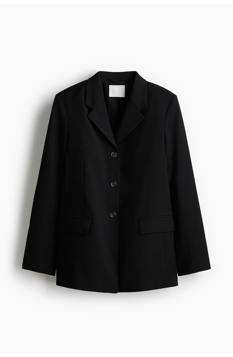H&M Single-breasted Blazer, Main, color, Black