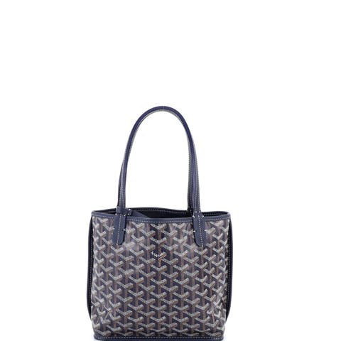 Anjou Reversible Tote Coated Canvas Mini