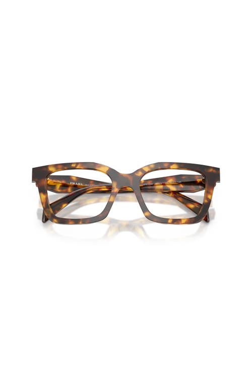 Prada 50mm Irregular Optical Glasses In Brown