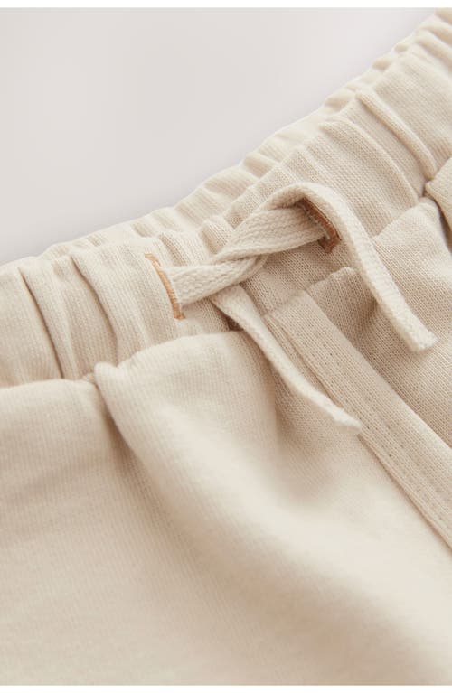 Next Kids' Cotton Jersey Drawstring Carpenter Shorts In Neutral