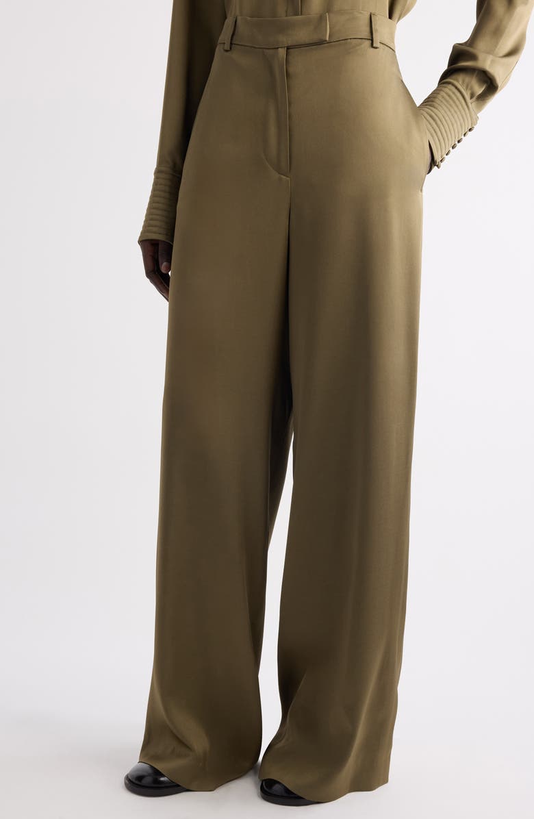 Dries Van Noten Penn Wide Leg Pants, Alternate, color, Khaki