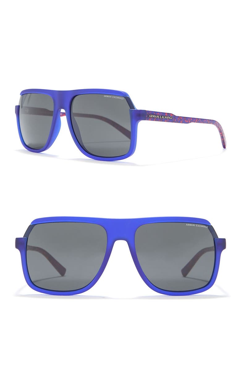 AX Armani Exchange 58mm Square Sunglasses, Main, color,