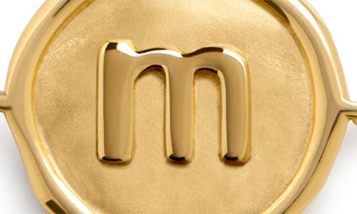 Monica Vinader Initial Stamp Charm Bracelet In 18ct Gold Vermeil M