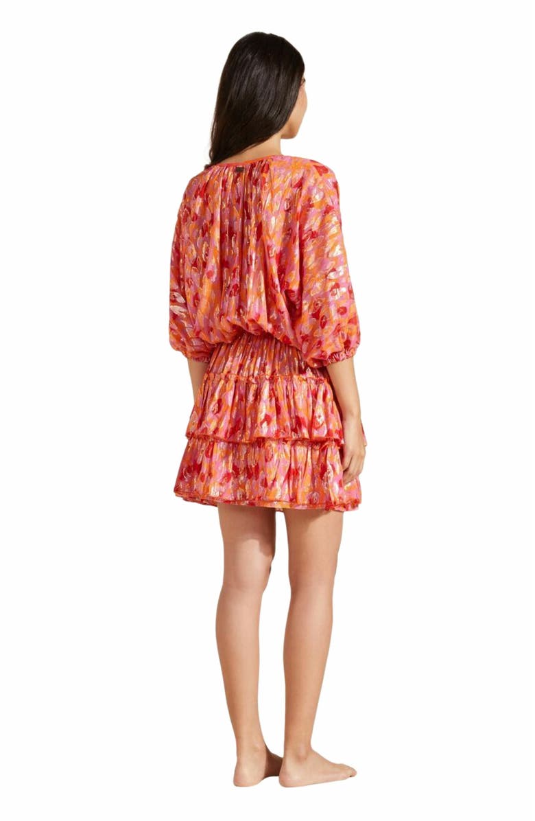 Vilebrequin Women's New Leopard Ruffles Silk Dress, Alternate, color, 