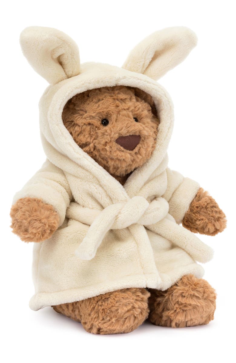 Jellycat Bartholomew Bear Bathrobe Stuffed Animal, Main, color, 