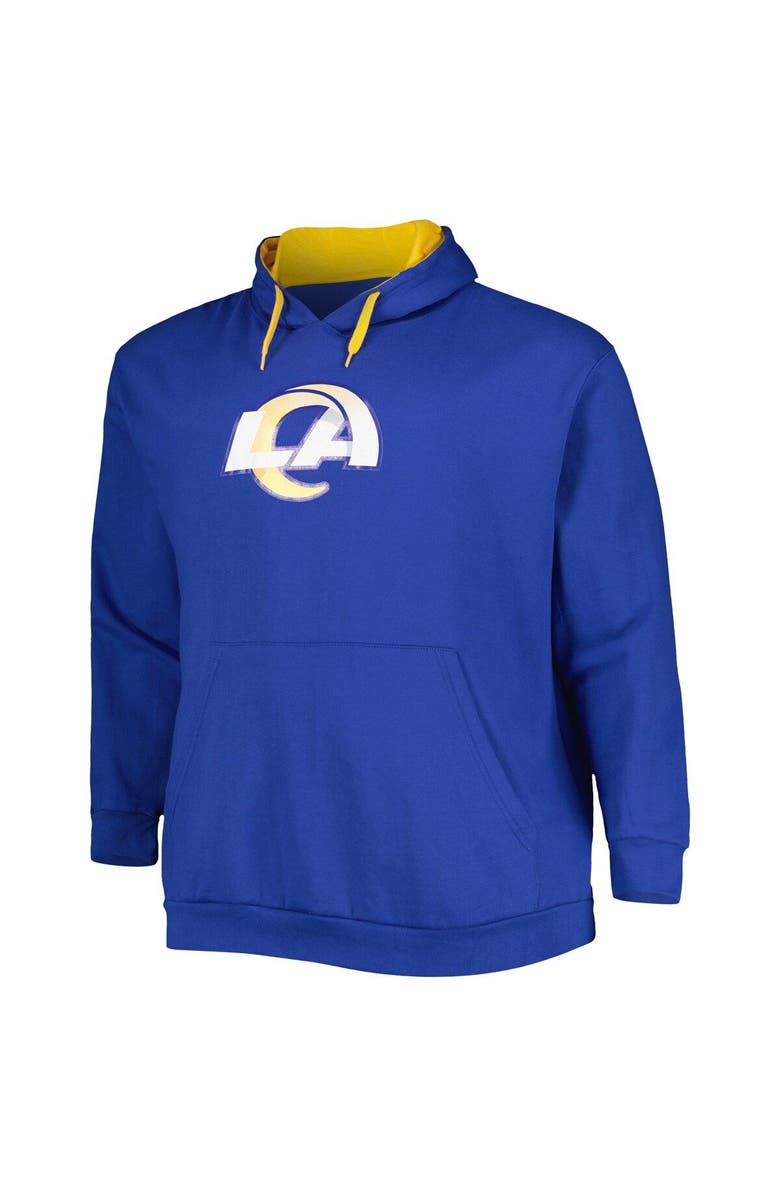 PROFILE Men's Royal Los Angeles Rams Big & Tall Logo Pullover Hoodie, Alternate, color, 