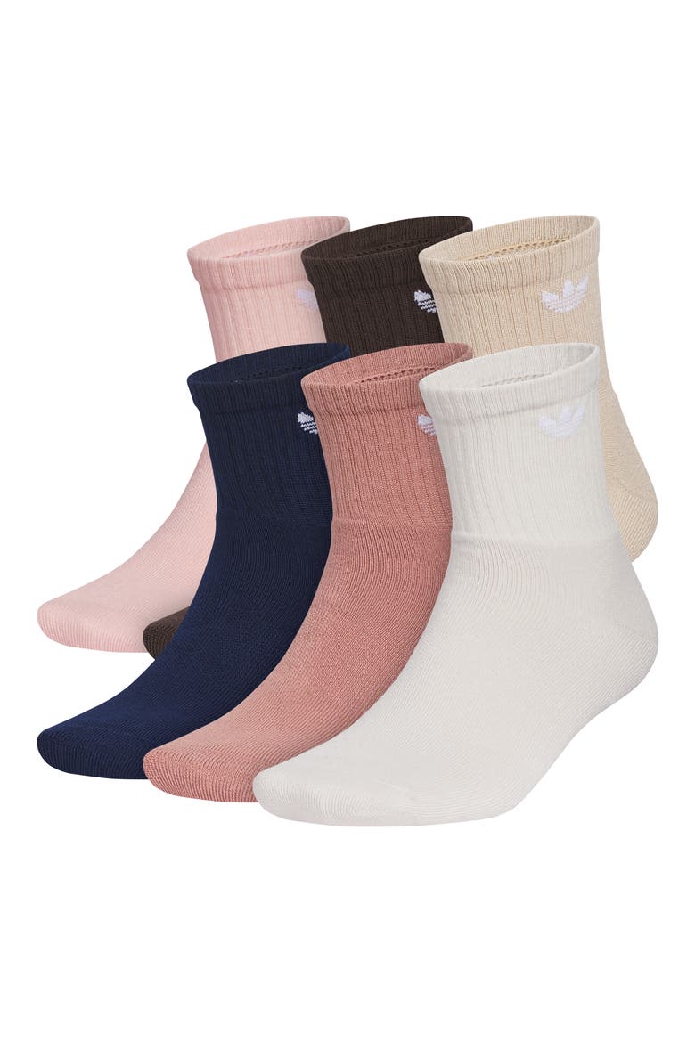 Gender Inclusive Originals Assorted 6-Pack Quarter Socks, Main, color, SANDY PINK/ INDIGO/ KHAKI