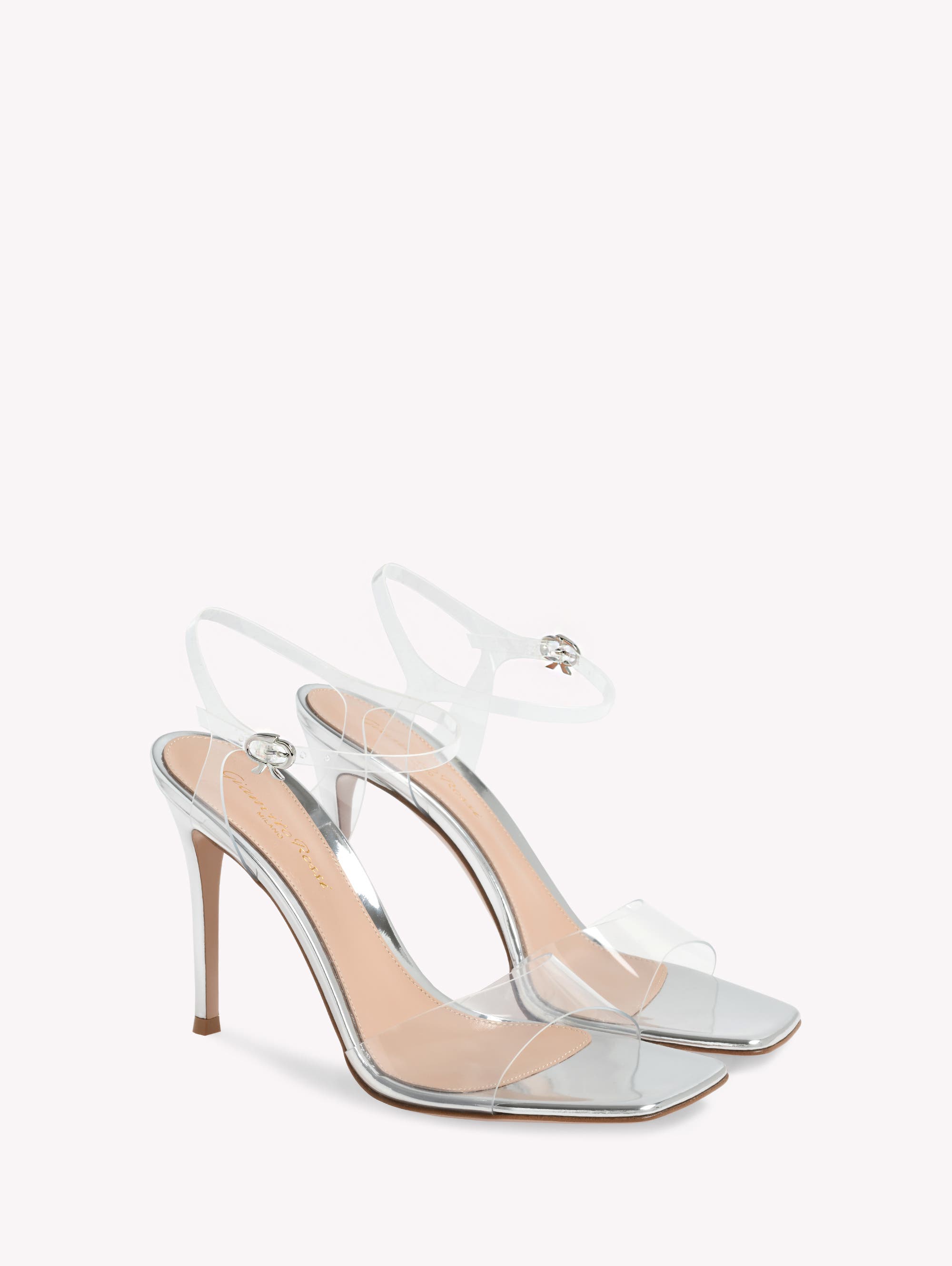 Gianvito Rossi Cher Sandal, Alternate, color, Metallic Silver Tpu