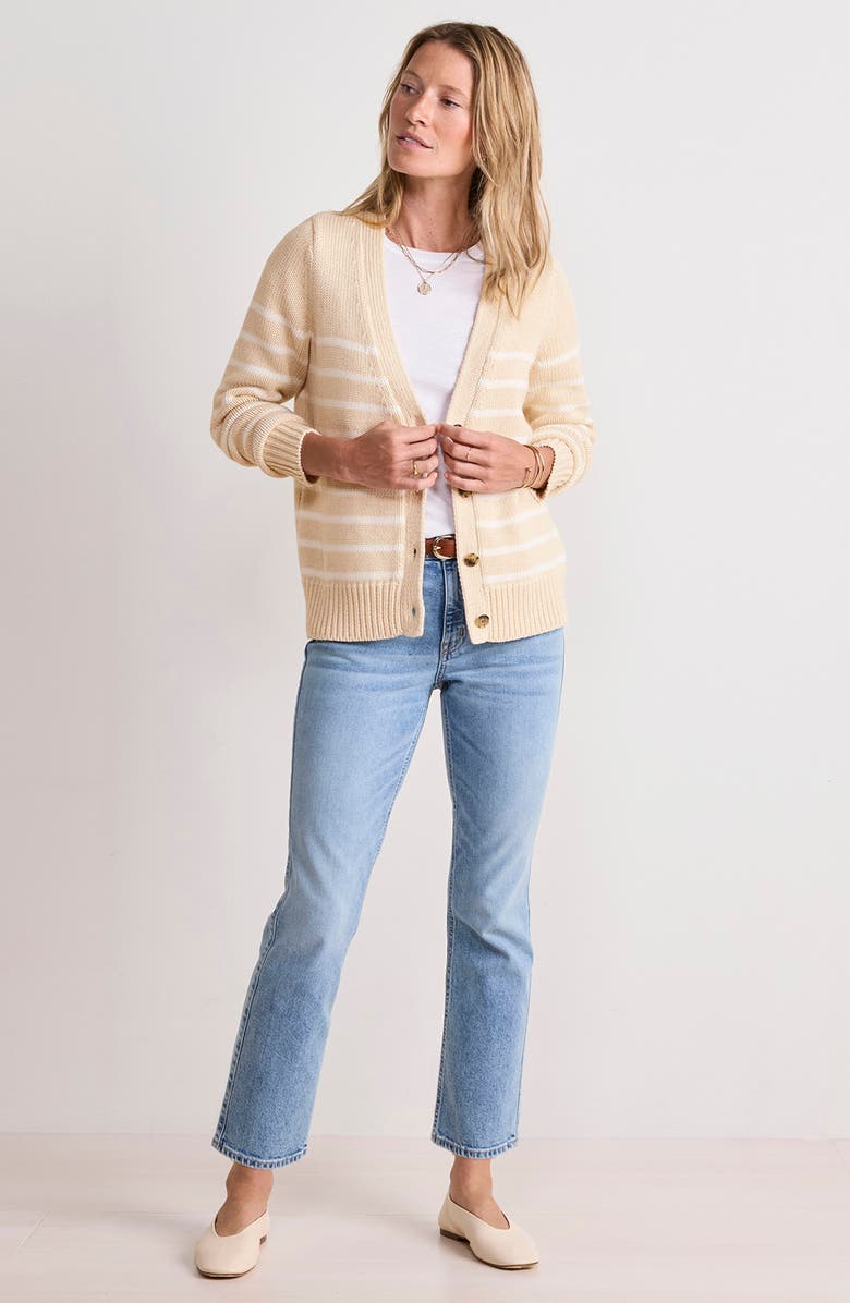 vineyard vines Stripe Cotton Cardigan, Alternate, color, 