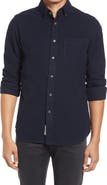 Schott NYC Heather Flannel Long Sleeve Button-Up Shirt