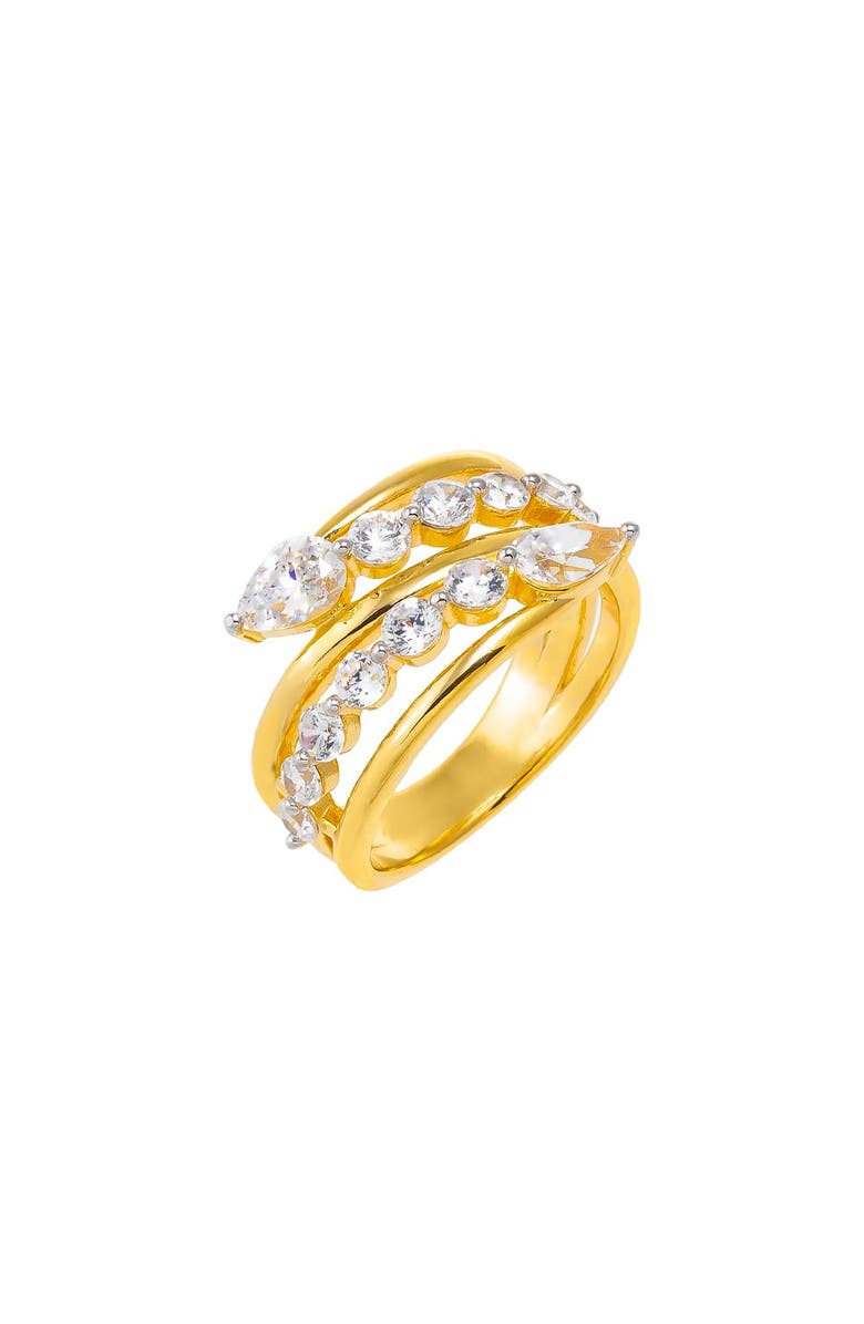 BY ADINA EDEN Multi CZ Double Row Wrap Ring, Main, color, Gold