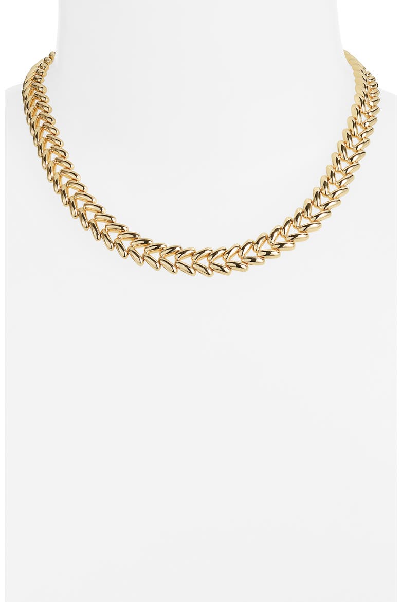 All Linked Up Necklace, Alternate, color, SHINY GOLD