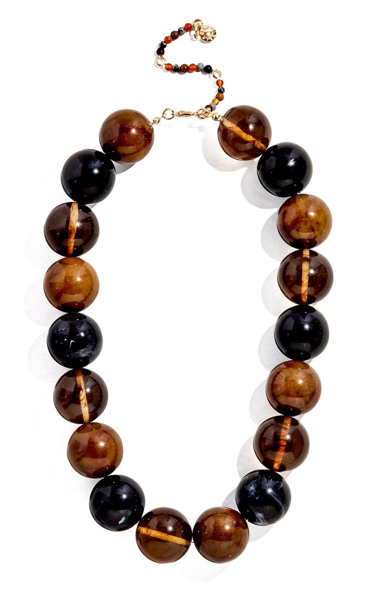 Jane Beaded Necklace, Alternate, color, BROWN MULTI