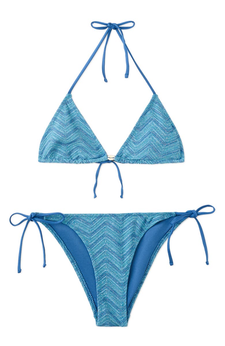 MANGO TEEN <p>Textured Two-Piece Swimsuit</p>, Alternate, color,