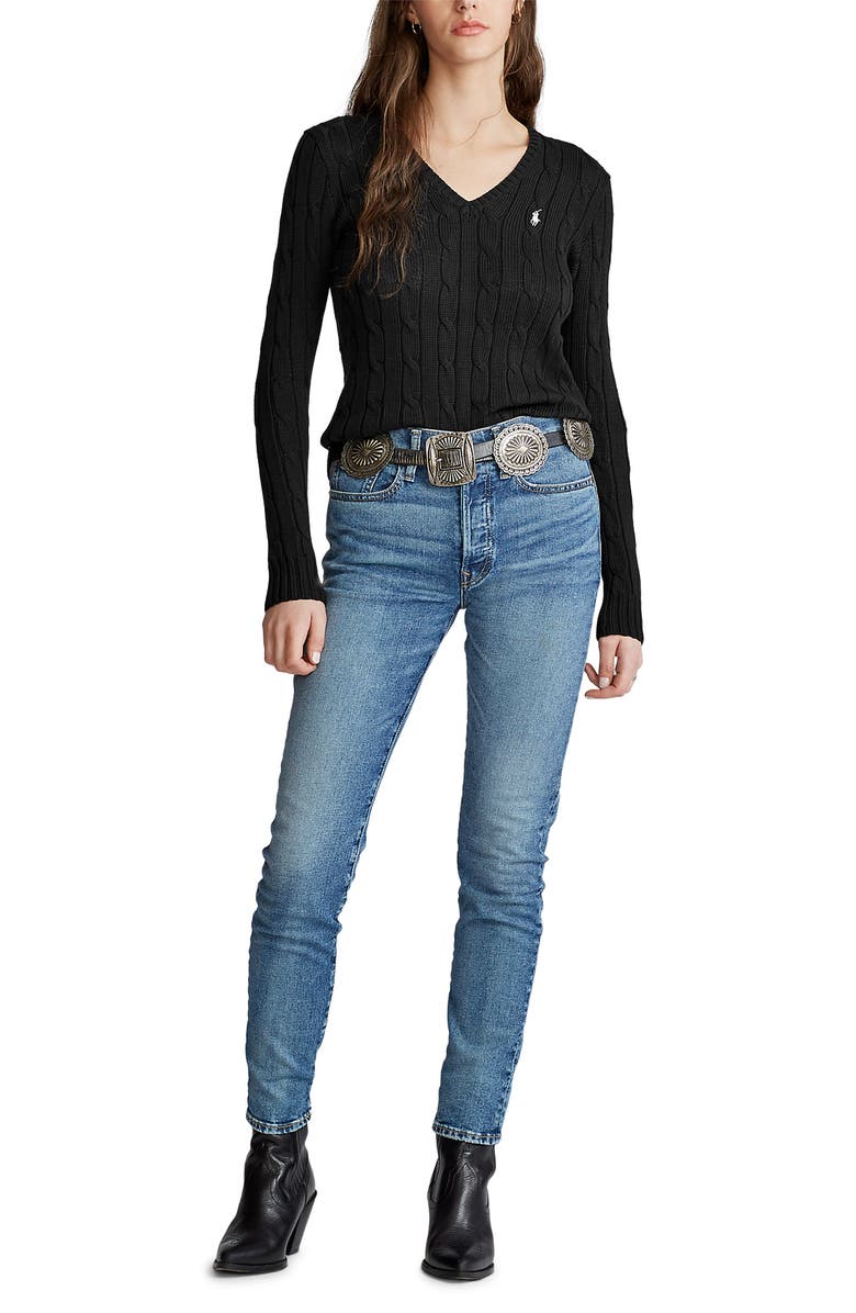 Polo Ralph Lauren Kimberly Cable Sweater, Alternate, color, 