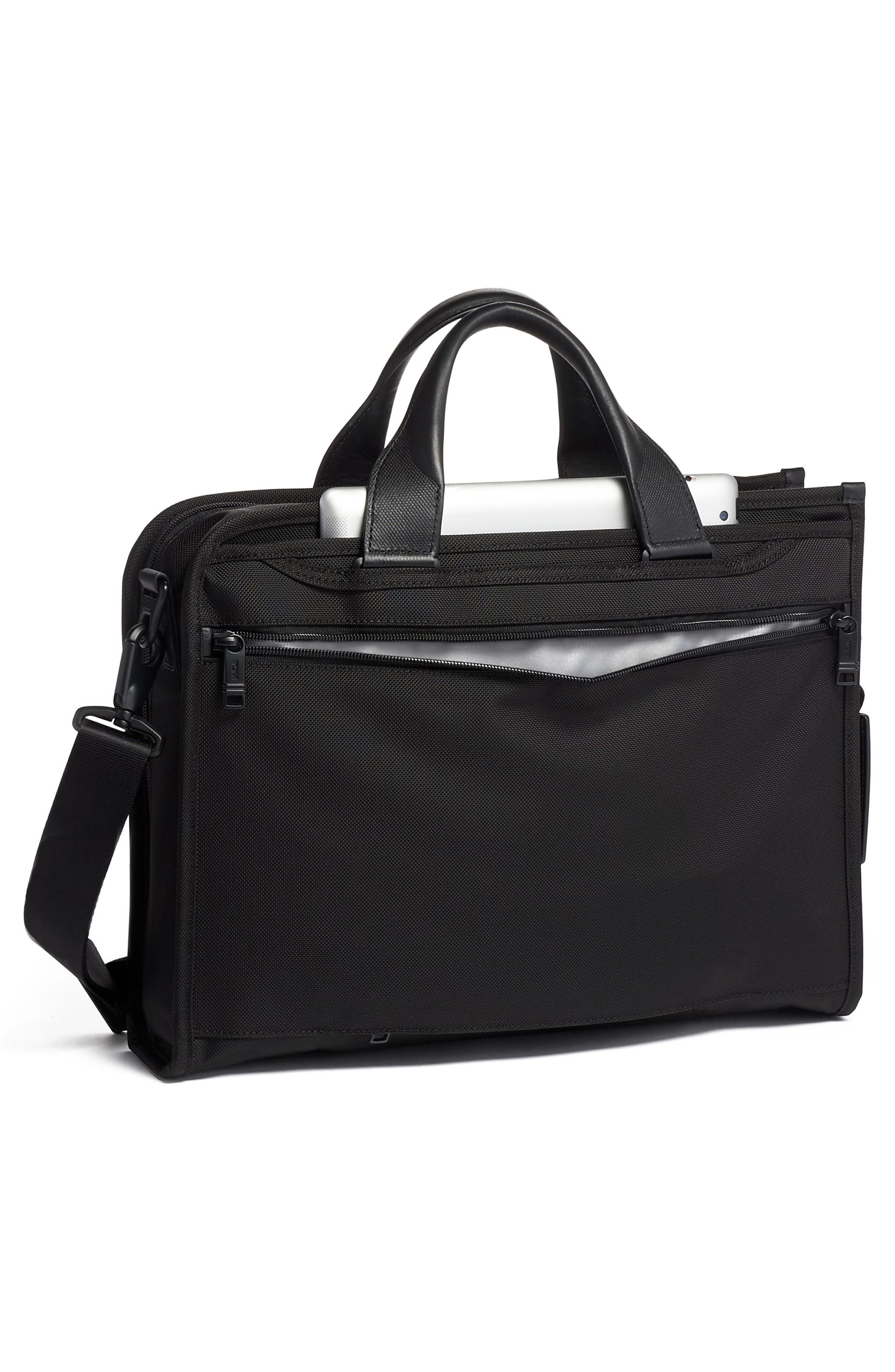Alpha 3 Slim Deluxe Portfolio, Alternate, color, BLACK