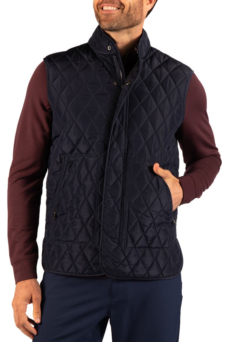 Quilted Nylon Vest, Alternate, color, NAVY