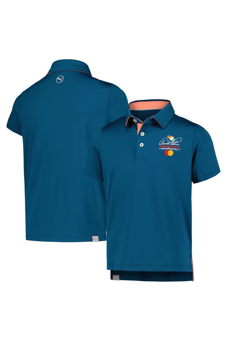Youth Puma Teal Arnold Palmer Invitational Brigade MATTR Polo, Main, color, Teal