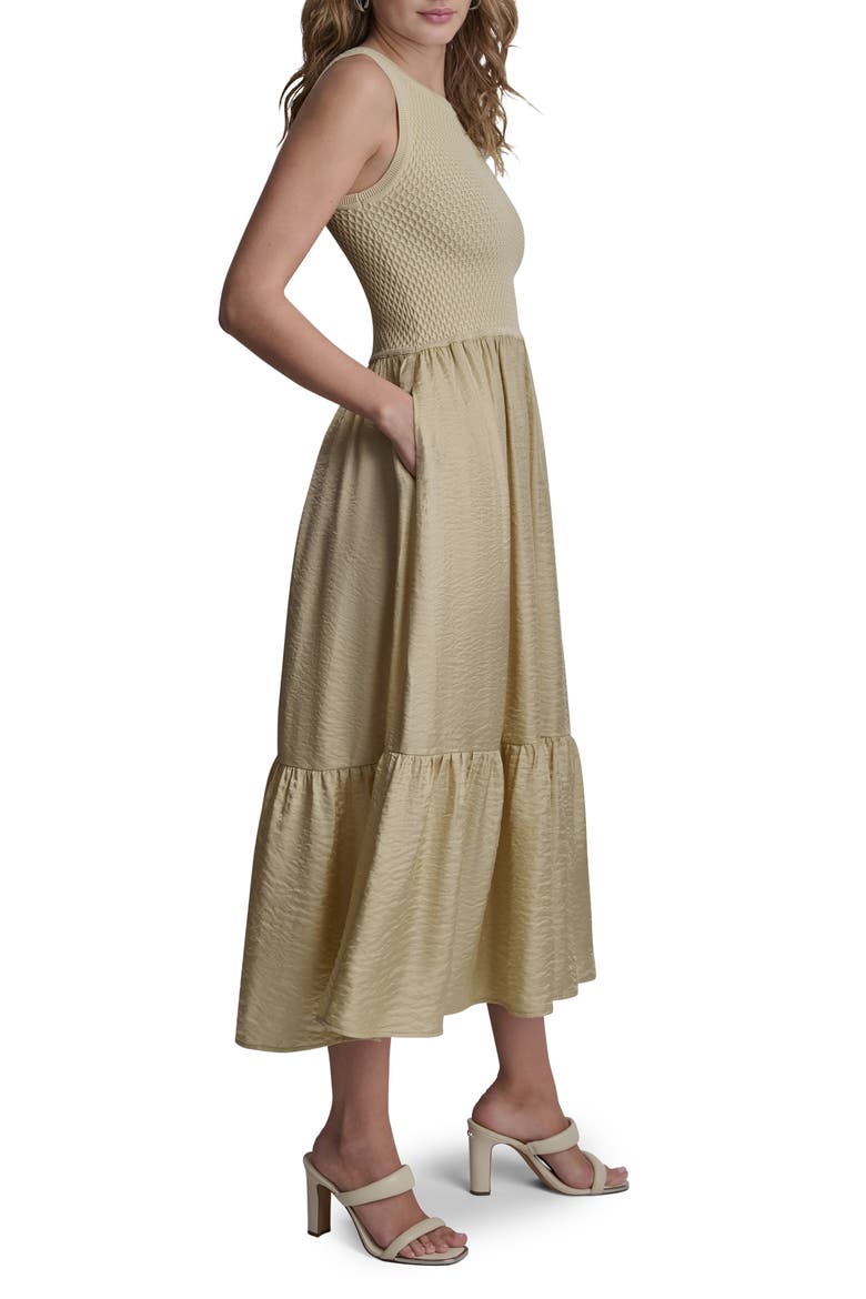 Sleeveless Diamond Knit Midi Dress, Alternate, color, MOJAVE DESERT
