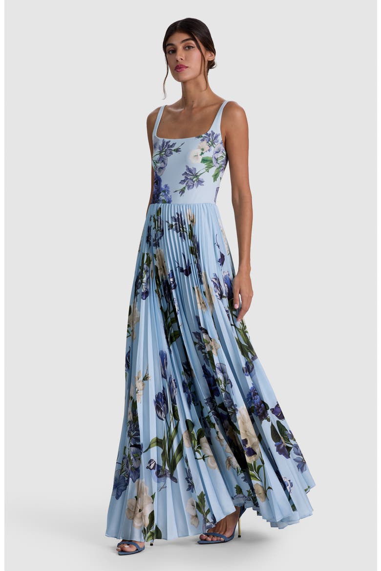 Carolyn Pleated Gown, Alternate, color, FLY AWAY