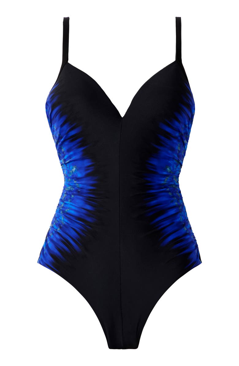 Miraclesuit<sup>®</sup> Paka Mayan Temptation One-Piece Swimsuit, Alternate, color, Blue/ Black