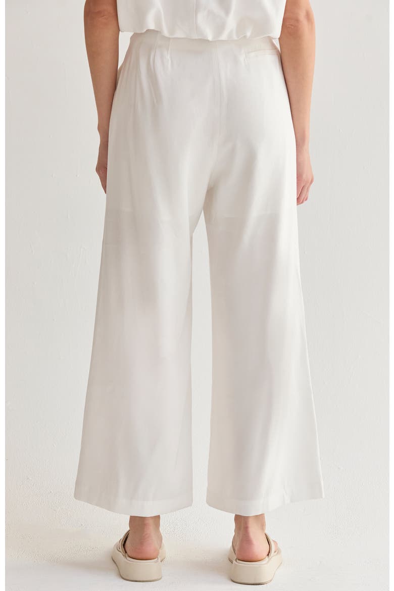 High Waisted Wide Leg Culotte Pants, Alternate, color, Ivory