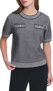 KARL LAGERFELD PARIS Short Sleeve Sweater