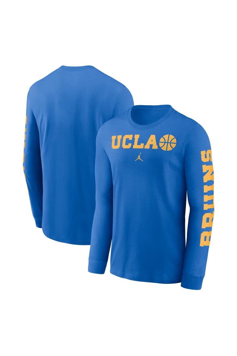 Men's Jordan Brand  Blue UCLA Bruins Basketball Icon Two-Hit Long Sleeve T-Shirt, Main, color, Blue